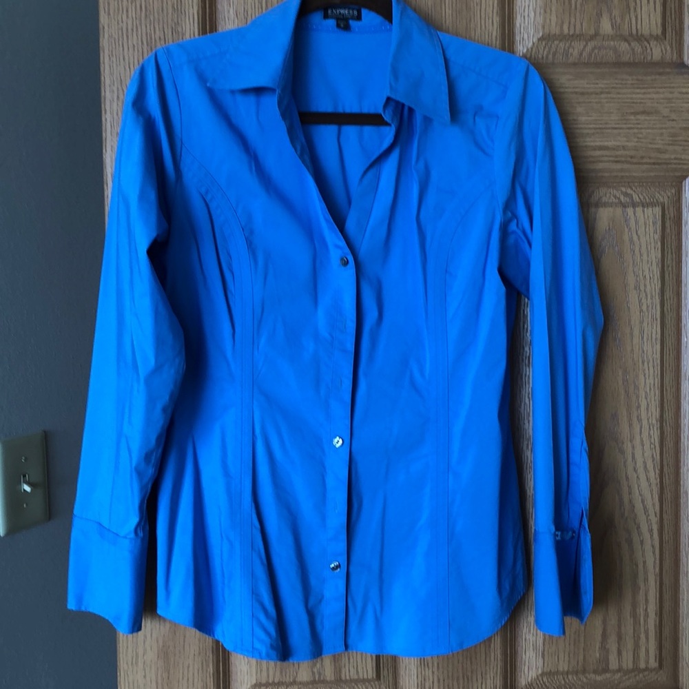 Light blue button up